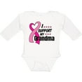 thumbnail image 3 of Inktastic Breast Cancer Awareness I Support My Grandma Pink Ribbon Boys or Girls Long Sleeve Baby Bodysuit, 3 of 5