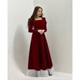 thumbnail image 2 of Luxurious Burgundy Velvet Maxi Dress Elegant Burgundy Dress Burgundy Gown Stunning Formal Evening Gown, 2 of 5