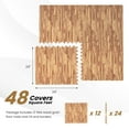 thumbnail image 2 of Gymax 12 Pieces EVA Foam Floor Interlocking Tile Mat w/ Natural Wood Grain, 2 of 10