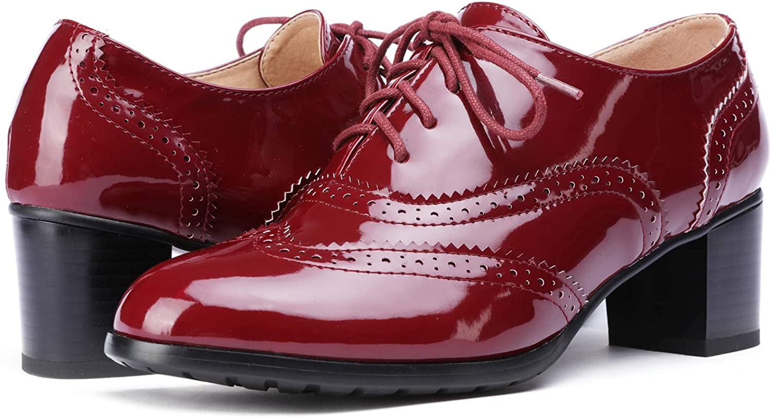 Womens Patent Leather Oxfords Brogue 