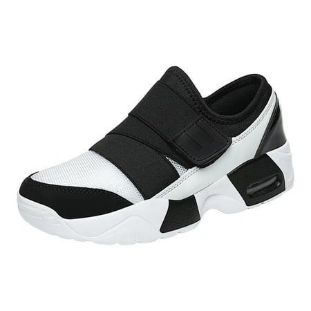 Fauean Sneakers for Women Ladies Thick Bottom Casual Shoes Mesh Fashion Slip on Sneakers White Size 42