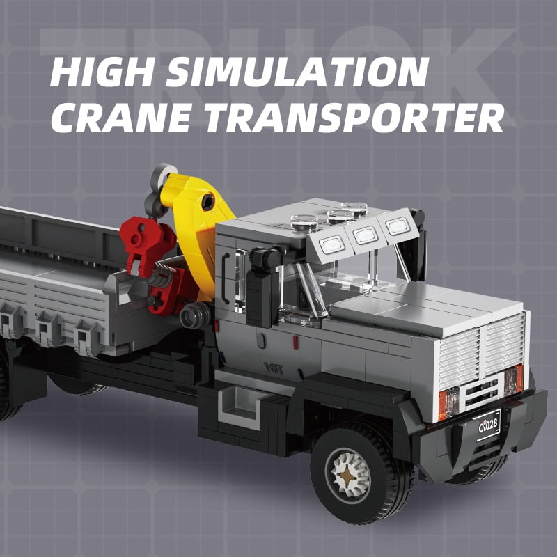 349PCS Engineering Crane Building Kit ,Remote Control Truck Model with Movable Arm, Desktop Construction Vehicle Collector Toy, Creative Gift for Adults Kids Birthday