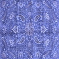 thumbnail image 1 of Ahgly Company Indoor Square Oriental Blue Traditional Area Rugs, 5' Square, 1 of 4