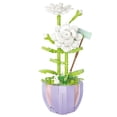 thumbnail image 1 of Building Block Pot Plant Educational Lifelike Colorful Beautiful Block Flower Bonsai for Children Adults Blossoming Rose (330 Blocks), 1 of 11