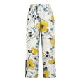 thumbnail image 5 of MEICHEN Women's Botanical Floral Design Loose Pocket Patchwork Summer Casual Pants for Women, 5 of 5