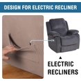 thumbnail image 4 of Super Stretch Recliner Couch Covers Chair Cover Form Fitted Non Slip Reclining Slipcovers for Standard Large Recliner, Soft Thick, 4 of 7