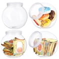 thumbnail image 1 of 4 PCS Plastic Candy Jars, Plastic Cookie Jars with Lids, 71oz Food Storage Container, Wide Mouth Plastic Jar, Reusable Cookie Container, Countertop Organizer for Kitchens, Restaurants, Coffee Shops, 1 of 7