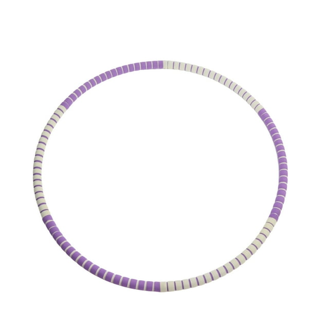 Hula Rings, Durable Weighted Hula Rings Stainless Steel Sponge for Playing 6 Sections Purple Gray