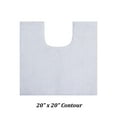 thumbnail image 2 of Better Trends U-Shape Toilet Rug 100% Polyester, Non-Slip Rug, Water Absorbent, Machine Washable, 20" x 20" Contour Bath Rug Micro Plush Collection - White, 2 of 5