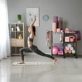 thumbnail image 6 of Yoga Mat Storage Rack Home Gym Equipment Organizer Holder for Foam Roller Dumbbells Kettlebells Resistance Bands and More Accessories Women Men Workout Organization with Hooks Wheels (Black), 6 of 16