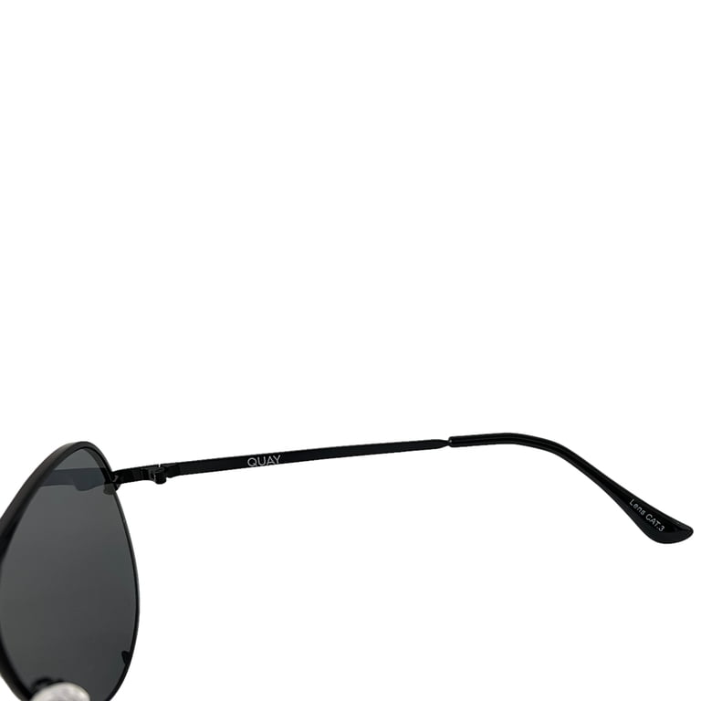 Quay Australia Here For It Aviator Style Sunglasses in Black ON THE FLY Square Aviator Sunglasses with Plastic Frame – QUAY main image 2