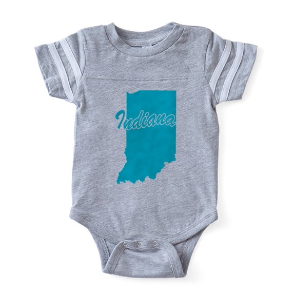 CafePress - 3 Indiana - Cute Infant Baby Football Bodysuit
