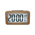 thumbnail image 2 of Wood Digital Clock Light-operated LCD Screen Button Control Simple Durable Birthday Timing Dorm Style Date Display Clocks Temperature Meter Backlight Type 2, 2 of 8