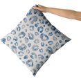 thumbnail image 3 of Blue Leopard Print Pillow Covers 20X20 Inch Light Blue Gray Watercolor Cheetah Decorative Pillow Cases Animal Square Throw Pillow Case Set of 2 Home Decor For Sofa Living Room Bedroom Bed Cushion, 3 of 5