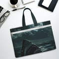thumbnail image 6 of Pofeuu Moonlit Night Sky Shark Print Laptop Bag Carrying - Computer Bag Laptop Case Shoulder Slim Work Travel, 6 of 8