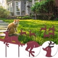 thumbnail image 1 of Christmas Decoration Outdoor Metal Plug Sleigh Old Man Shape HU3909, 1 of 5