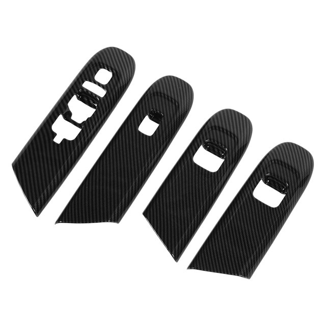 Otros Accesorios Interiores 4 Piezas/juego de Cubierta de Panel de Interruptores de Elevación de Ventana Estilo de Fibra de Carbono Repuesto para Benz Clase C 2022 Otros ANGGREK Otros