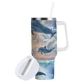 thumbnail image 2 of Beautiful Dolphins Jumped over Waves 30 oz Tumbler with Handle and Straw Lid Vacuum Insulated Cup Leak-Proof for Water Iced Tea Coffee, 2 of 9