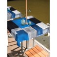 thumbnail image 2 of Outdoor Table Cloth with Umbrella Hole and Zipper, Blue Blavk Grey Waterproof Square Tablecloth 54"x54", White Abstract Art Gradient Modern Art Washable Table Cover for Outside Party Patio Picnic, 2 of 8
