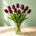 thumbnail image 6 of Hyknon Artificial Tulips Flowers, Faux Silk Flower Picks with Stems, Realistic Bendable DIY Floral Bundles, Real Touch Fade Resistan Bouquet Decor for Indoor Decor Table Centerpieces Wedding Home 13", 6 of 6