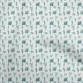 thumbnail image 1 of oneOone Cotton Jersey White Fabric Cactus Sewing Craft Projects Fabric Prints By Yard 58 Inch Wide, 1 of 5