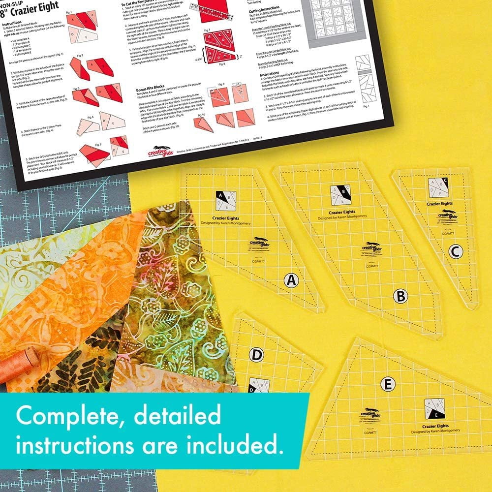 Creative Grids Crazier Eights Quilting Ruler Template