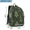 thumbnail image 2 of FORMRS Unisex School Backpack 17" Student Travel Bag with Laptop Compartment, Hand Drawn Christmas Trees, 2 of 7