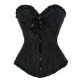 thumbnail image 6 of Women's Lace up Corset Fashion Vintage Shapewear Brocade Lace Boned Renaissance Corset Overbust Corset with Plus Size S-6XL, 6 of 8