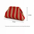 thumbnail image 4 of AMVKLX Crocheted Purses for Women Summer Beach Woven Cloud Bag Dumpling Purse Striped Ruched Evening Handbag Yellow, 4 of 7