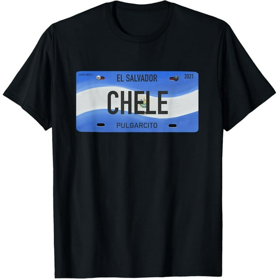 t-shirt El Salvador design with typical phrases CHELE T-Shirt mens，black，women，funny，journey，Crew Neck, Short Sleeve,custom clothing patterns.gift