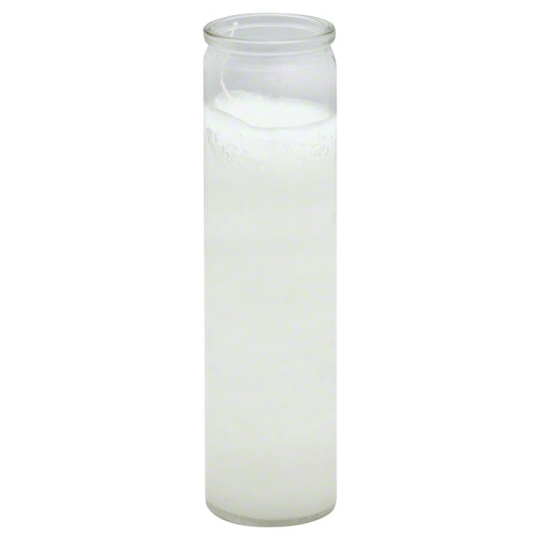Reed Candle Candle, Clear Glass, White Wax