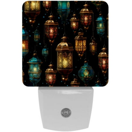 

Ramadan lanterns LED Square Night Light - Modern and Stylish Plug-in Lamp for Bedside or Hallway - Energy Efficient and Soft Glow Indoor Lighting