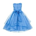 thumbnail image 3 of Ekidsbridal Asymmetric Ruffled Organza Sequin Flower Girl Dress Pageant Ballroom Gown 012s 10, 3 of 3