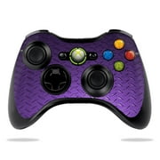 Protective Vinyl Skin Decal Skin Compatible With Microsoft Xbox 360 Controller wrap sticker skins Purple Diamond Plate