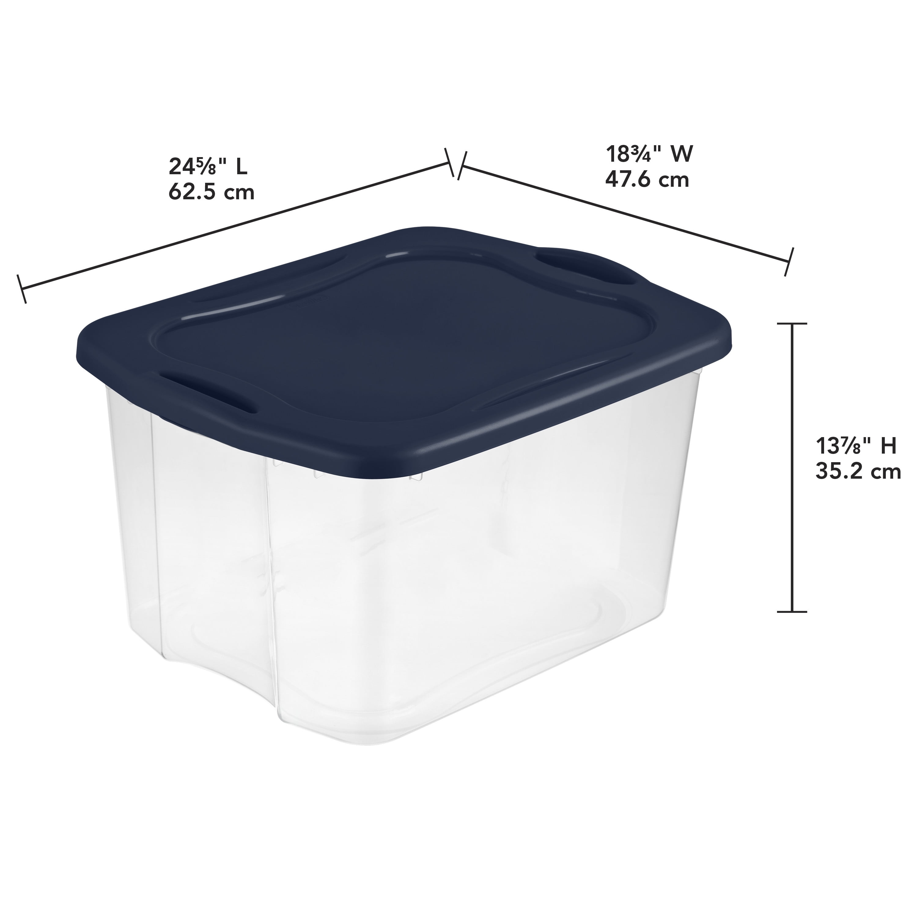 Sterilite Small Clear Divided Storage Container Box Supplies Plastic Craft  4 Pk.