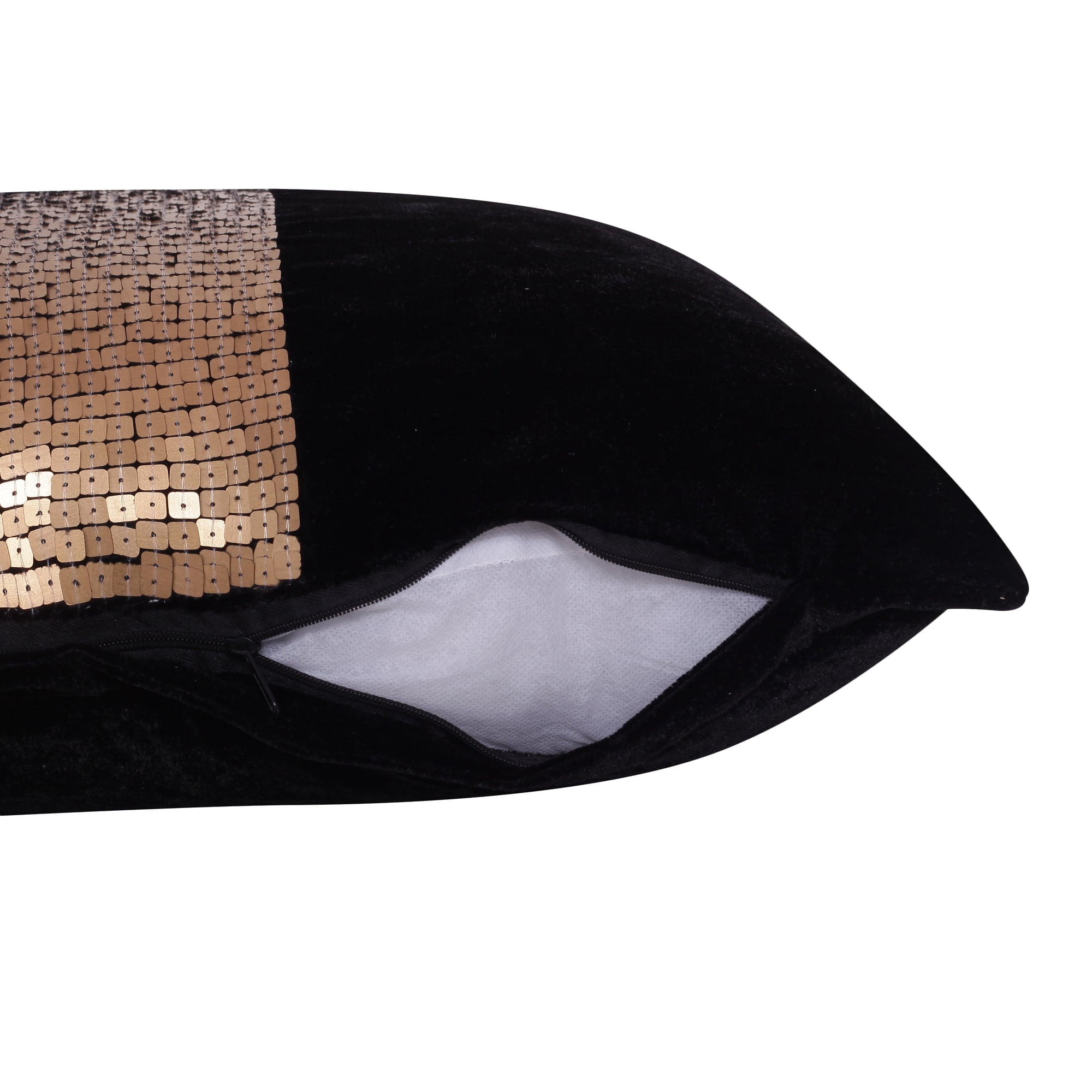 Harlow Hill Demi 16" x 24" Black/Gold Abstract Polyester Adult Decorative Throw Pillow Cover