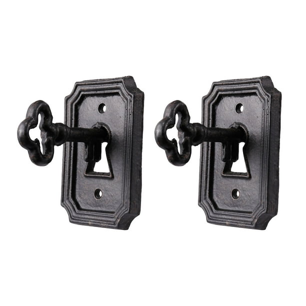 Set of 2 Rustic Cast Iron Vintage Key In Lock Wall Hooks - Walmart.com - Walmart.com