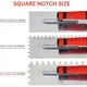 thumbnail image 3 of Juego de Llana Dentada Cuadrada de Acero Inoxidable para Azulejos, con Esponja para Juntas y Guantes de Trabajo, Herramientas de Albañilería para la Instalación de Azulejos., 3 of 5