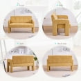 thumbnail image 6 of 46" Wide Modern Armchair with Ergonomic Design, Loveseat Upholstered Sofa with Armrest, Chenille Leisure Sofa for Living Room Bedroom, Yellow, 6 of 9