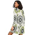 thumbnail image 2 of FORMRS Womens Long Sleeve Nightgowns Crew Neck Sleep Shirt Soft Pajamas Sizes S-3XL, Retro Flower, 2 of 8