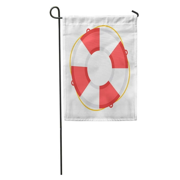 POGLIP Red Preserver Life Buoy Assistance Beach Belt Circle Emergency Equipment Garden Flag Decorative Flag House Banner 28x40 inch
