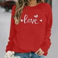 thumbnail image 3 of Hvyesh Valentine's Sweatshirt for Women Love Heart Pullover Shirts Casual Long Sleeve Valentine Tshirt Clothes Tops, 3 of 5