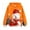 Orange, variant on Girls Sweatshirt Christmas Children's Shirt Long Sleeved Pattern T-shirt Printed Round Neck Long Top Boys and Girls Aged Hooded Sweatshirt Orange 160