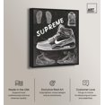 thumbnail image 2 of Blueprint Sneaker Canvas Trendy Sneaker Art by Art Remedy, Black Frame, 36" x 45", 2 of 7