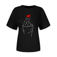 thumbnail image 6 of Ounisa Women's Summer Valentines T Shirt Cute Love Heart Graphic Loose Tees Crew Neck Short Sleeve Casual Tops, 6 of 6