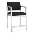 thumbnail image 1 of Lenox Steel Reception Waiting Room Healthcare Hip Chair / Silver Steel / Black, 1 of 5