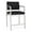 Castillo Black, variant on Lesro Lenox Steel Polyurethane Hip Waiting Room Guest Chair in Silver/Castillo Quarry Brown