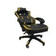 thumbnail image 3 of ViscoLogic Saloon Racing Style Swivel Home Office Gaming Chair (Black Gold), 3 of 5
