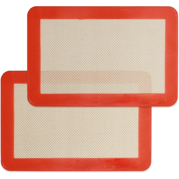 Tapete de silicona para hornear de 1/8 hojas, antiadherente para galletas y macarón, alfombrilla de silicona de grado alimenticio para bandeja de horno