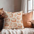 thumbnail image 5 of Orange Pumpkin Fall Throw Pillow Covers 18x18 Inch Set of 2 Pink Floral Black Outdoor Farmhouse Cottage Autumn Decorations Decorative Throw Pillows Cases for Home Living Room Couch Decor, 5 of 6